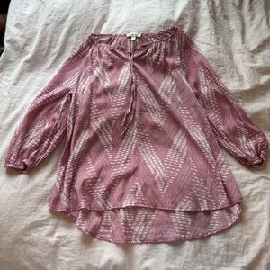 Elegant Pink Women's Blouse with Pattern